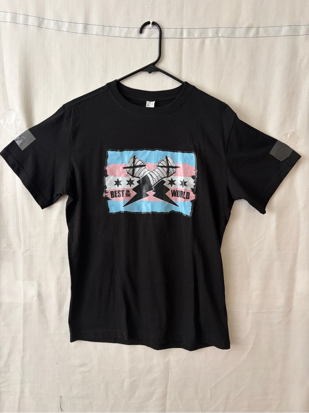M&T Men’s M  (unisex) Black Graphic T-Shirt “Best in the World”(A627)